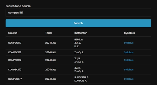UCI Syllabus Finder
